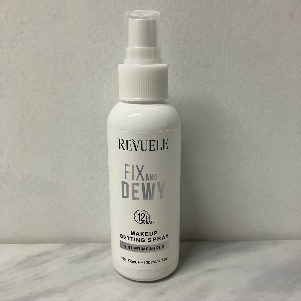 Revuele Makeup Setting Spray Fix And Dewy 2 In 1 Prime & Hold 4 Fl. Oz